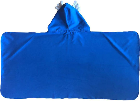Little Champions Kids Beach Poncho Sharks Blue 115 x 80cm with Carrying Bag Superhero Mini 1-3 years old