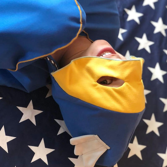 Little Champions Kids Beach Poncho Sharks Blue 115 x 80cm with Carrying Bag Superhero Mini 1-3 years old