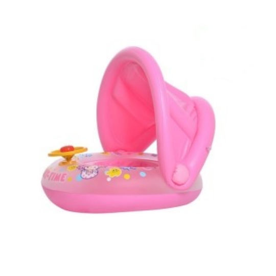Sainteve Baby-Safe Swimming Aid Swimtrainer with Sunshade for 2-5 years Pink Majorka