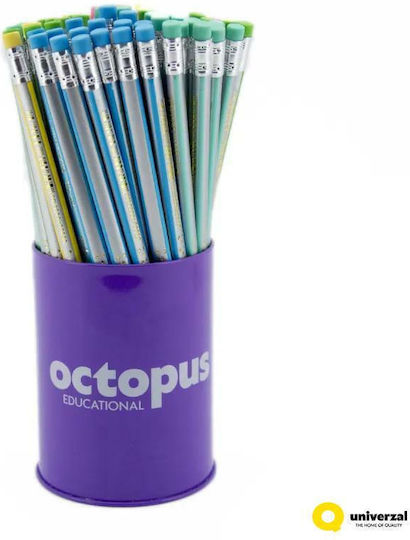 Octopus Μολύβι HB με Γόμα (Διάφορα Χρώματα)