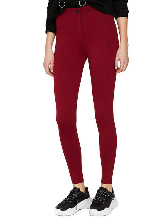 KTN Frauen Lang Leggings Hochgeschnitten Rot