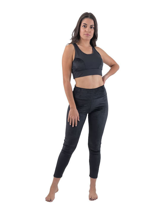 Women's Cropped Legging High Waisted Black