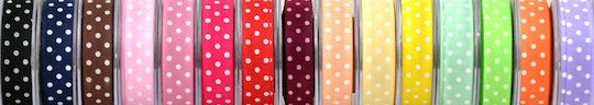 Kappa Decor Fabric Ribbon Polka Dot Pink 25mm 18m 1pcs