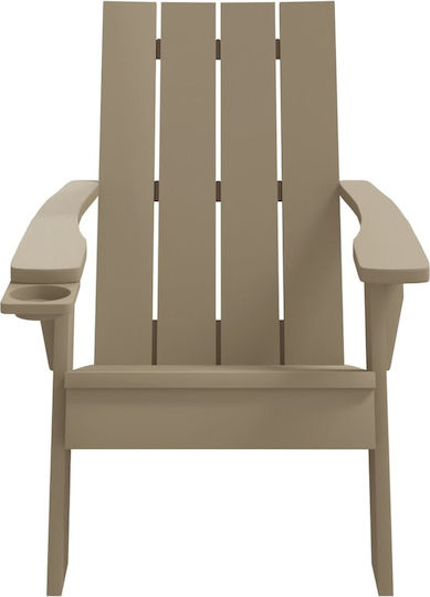 Outdoor-Sessel Hölzernes Braun 75x88.5x89.5εκ.