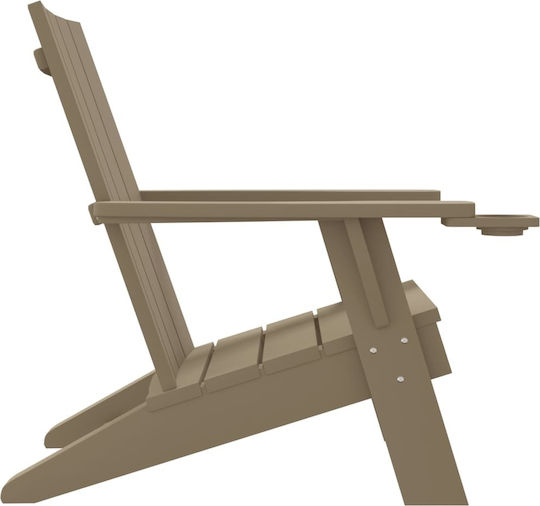 Outdoor-Sessel Hölzernes Braun 75x88.5x89.5εκ.