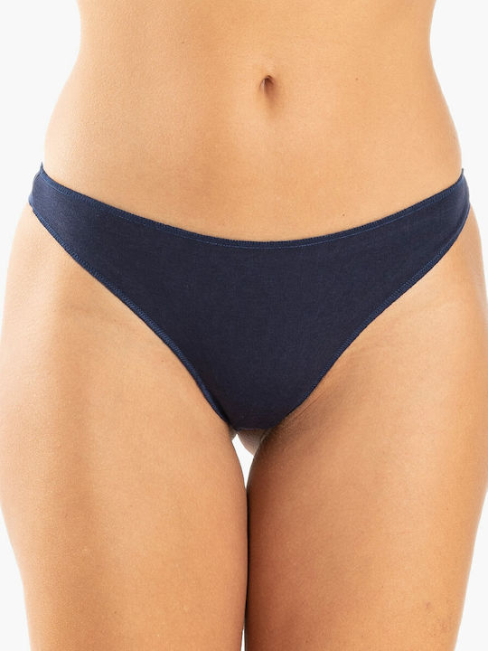Γυναικεία String 3Pack χωρίς Ραφές Navy Μπλε