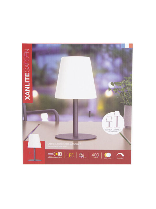 Xanlite Outdoor Floor Lamp with Adjustable White Light IP44 Gray