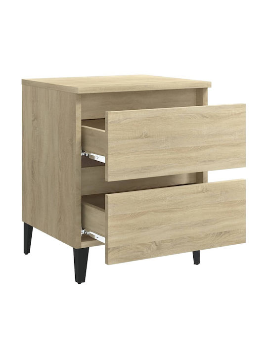 Wooden Bedside Tables 2pcs Sonoma Δρυς 40x35x50cm