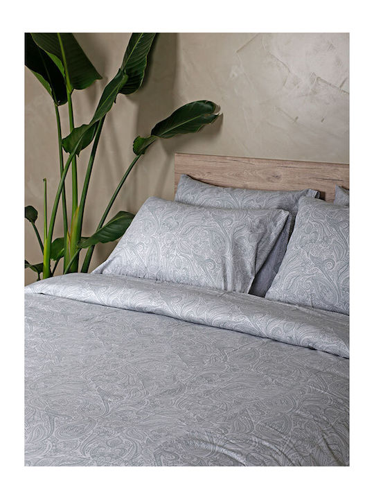 Sunshine Σετ Σεντόνια Διπλά 200x270εκ. Cotton Feelings 2040 Grey