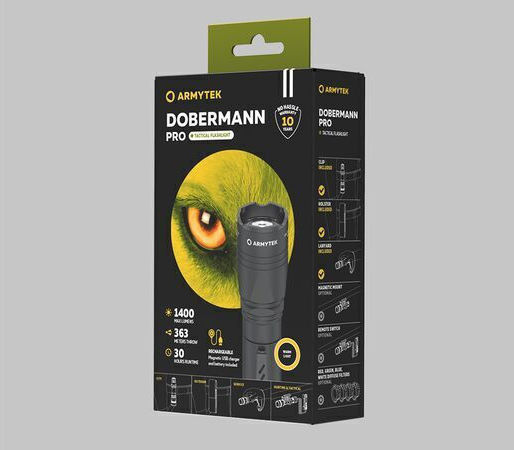 Armytek Pro Φακός LED με Μέγιστη Φωτεινότητα 660lm DOBERMANN