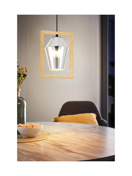 Eglo Viglioni Pendant Light Single-Light for Socket E27 Silver