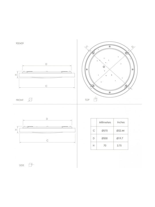 Eglo Montemorelos-Z Smart Ceiling Mount Light 57cm White with Integrated LED and Remote Control
