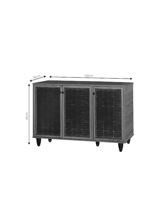 Ξύλινη Παπουτσοθήκη Ronan με 4 Ράφια Καφέ Μ105xΠ35xΥ66cm
