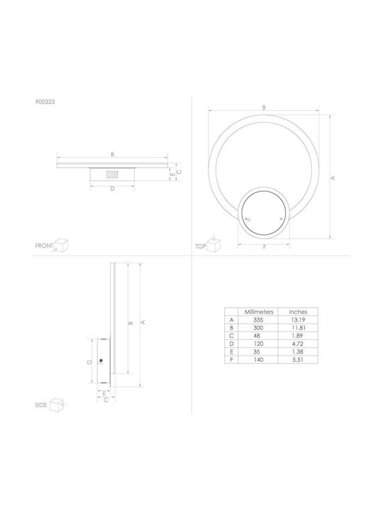 Eglo Parrapos-Z Smart Ceiling Mount Light 34cm Black with Integrated LED and Remote Control