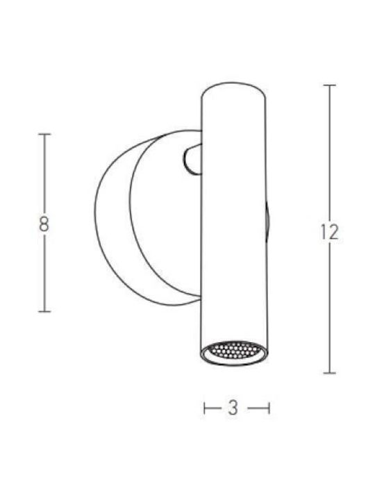 Zambelis Lights Einzel LED Spot in Schwarz Farbe