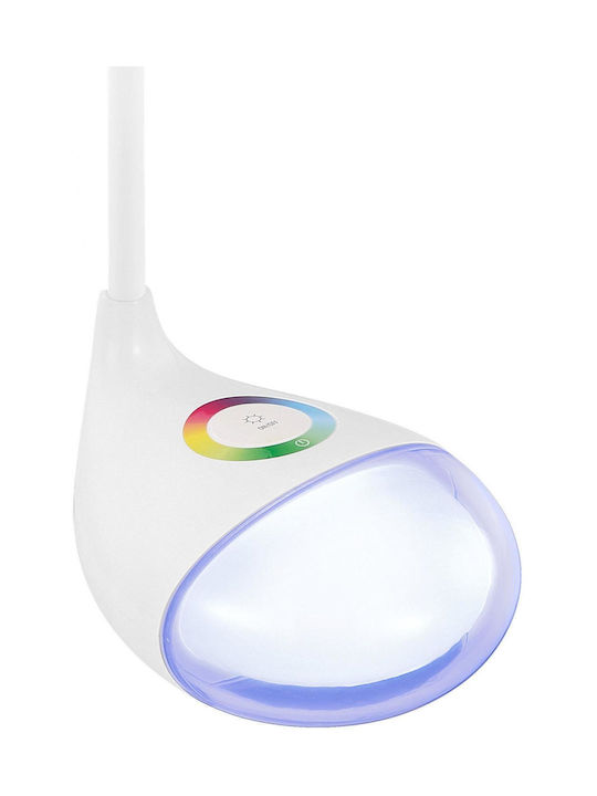 Eglo Cabado LED Office Lamp with Flexible Arm in White Color