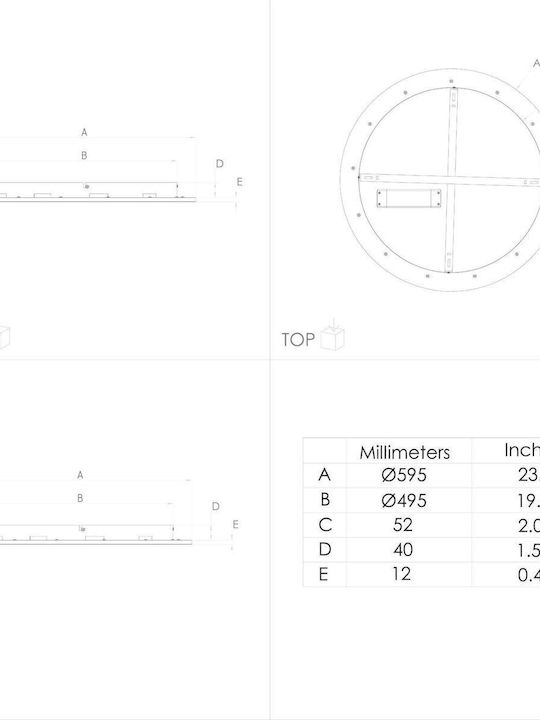Eglo Padrogiano-Z Round Recessed LED Panel 35W with Warm to Cool White Light 59.5cm