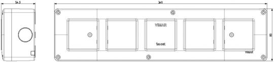 Vimar Plana Surface Mounted Electrical Box IP40 in Gray Color