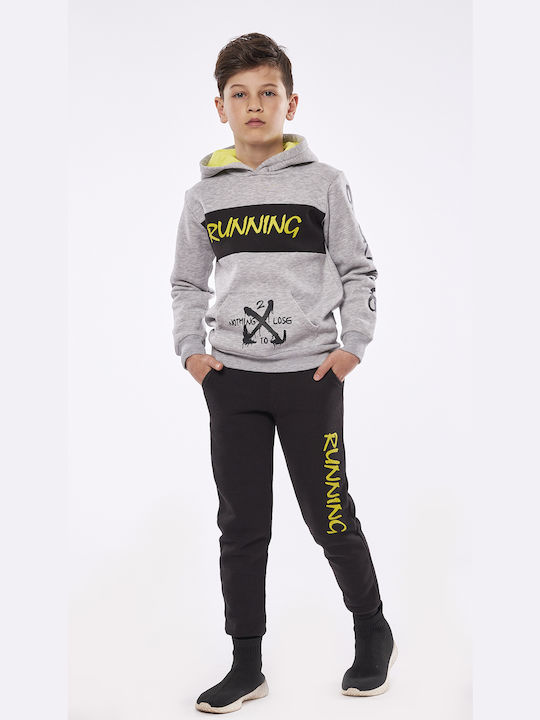 Hashtag Kids Sweatpants Set Gray 2pcs