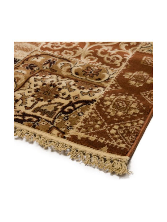 Viokarpet Amal 3331 Rug Rectangular with Fringes Brown