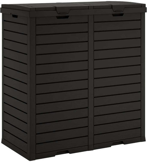 vidaXL Пластмасов Черен Кош За Рециклиране 78x41x86см