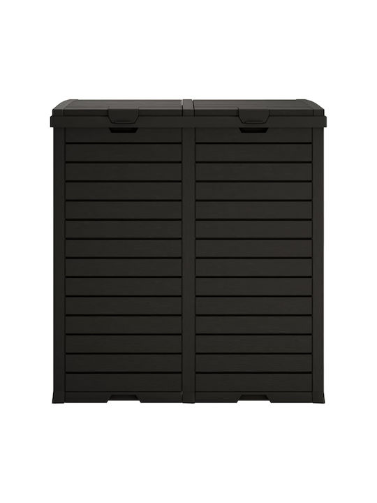vidaXL Κάδος Απορριμμάτων Πλαστικός Μαύρος 78x41x86cm