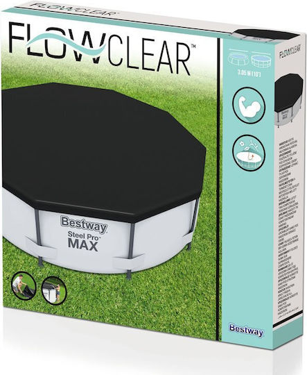 Bestway Sun Protective Round Pool Cover Flowclear Diameter 305cm 1pcs