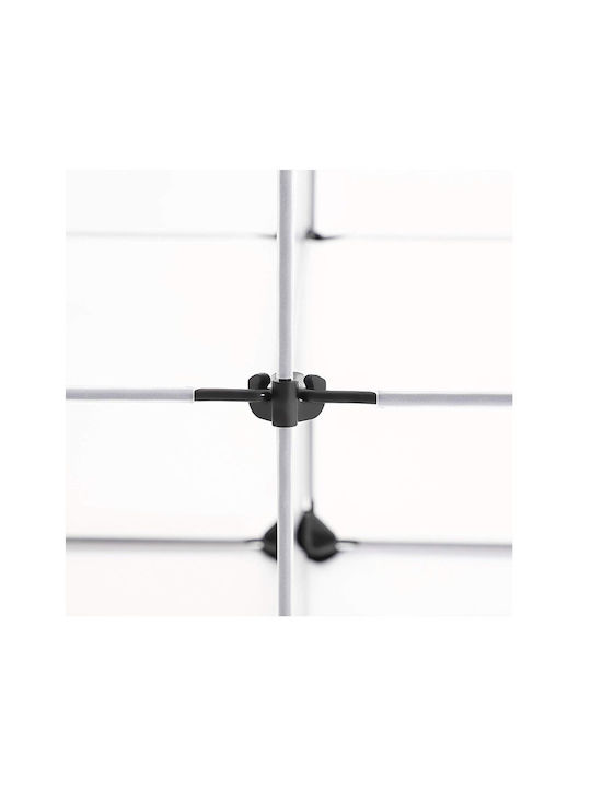 Plastic Shoe Organizer with 9 Shelves White 123x31x93cm