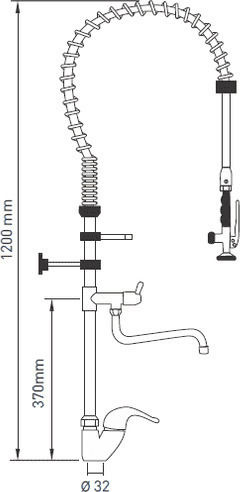 Rnt Sprinkleranlage Höhe: 120cm.