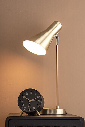 Karlsson Lofty Matt Tischuhr mit Zeigern Metallisch mit Wecker Schwarz KA5752BK