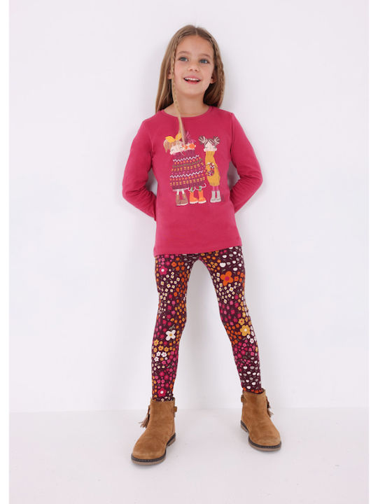 Mayoral Kids Blouse Long Sleeve Fuchsia