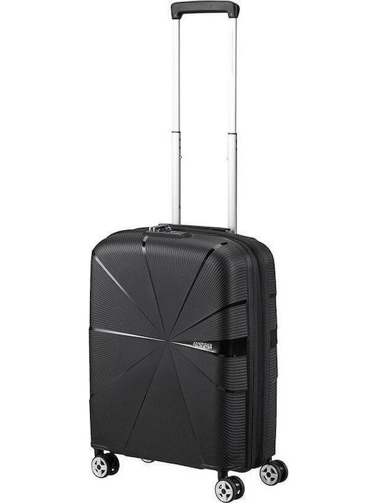 American Tourister Starvibe Cabin Travel Suitcase Hard Black with 4 Wheels Height 55cm 146370-1041