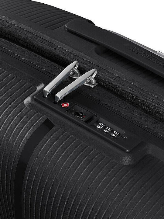 American Tourister Starvibe Cabin Travel Suitcase Hard Black with 4 Wheels Height 55cm 146370-1041