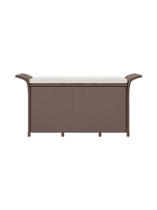 Παγκάκι Εξωτερικού Χώρου Rattan με Μαξιλάρια 116x46x57cm
