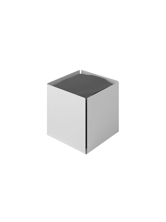 Pam & Co Metallic Tissue Holder White 13x13x13cm 123-033