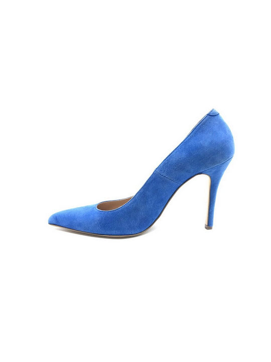 Tsitsivas Suede Pointed Toe Blue Medium Heels