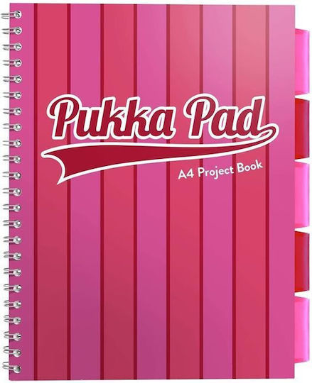 Pukka Spiral Heft Geregelt A4 100 Blätter 5 Themen Vogue 1Stück (Μiverse Farben)
