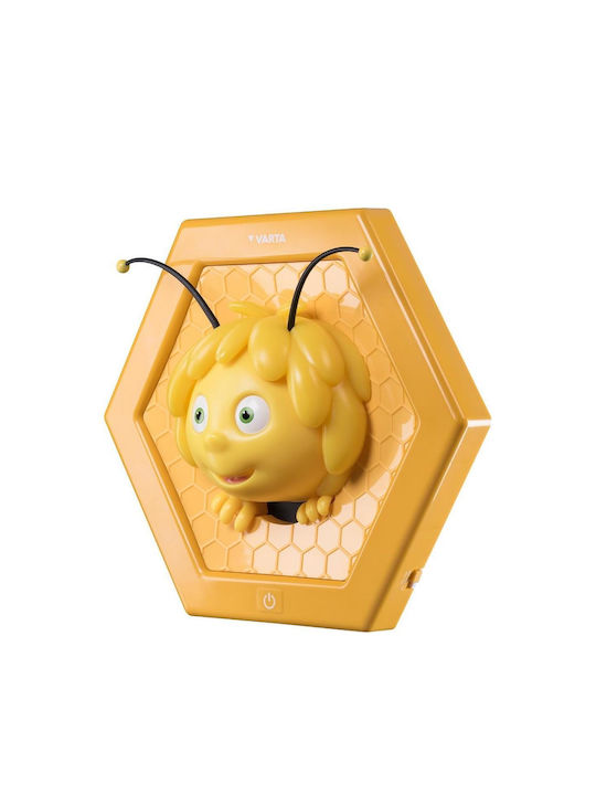 Varta Lumină de perete pentru copii Plastic Maya The Bee Galben