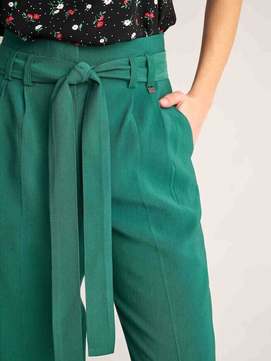 Women's Fabric Trousers Green