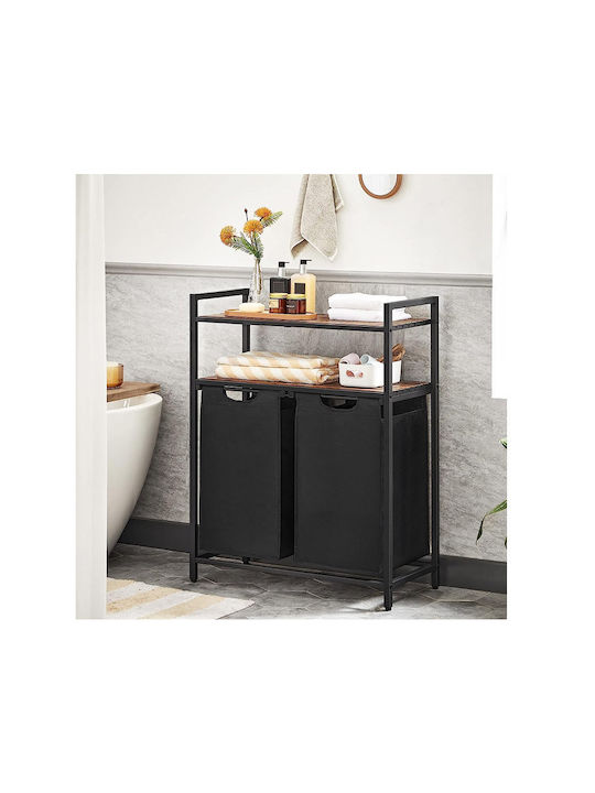 Vasagle Metallic Laundry Basket 92lt 73x33x92cm Black