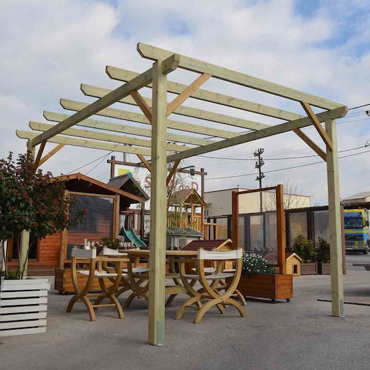 Gartenlaube aus Holz mit Decke 500x300cm