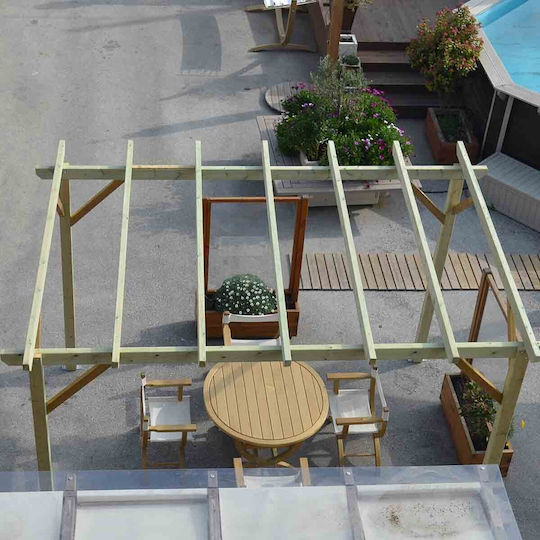 Gartenlaube aus Holz mit Decke 500x300cm