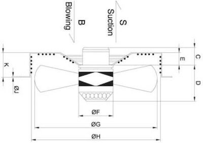 Topelcom Αξονικός Εξαεριστήρας 4M 350B BHC