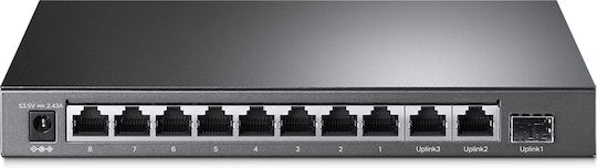 TP-LINK TL-SL1311MP v2 Negestionat L2 PoE+ Switch cu 10 Porturi Gigabit (1Gbps) Ethernet și 1 Port SFP