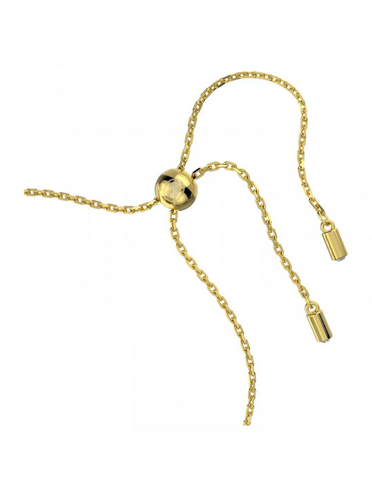 Swarovski Women's Chain Bracelet Made of Gold Plated Steel 24cm
