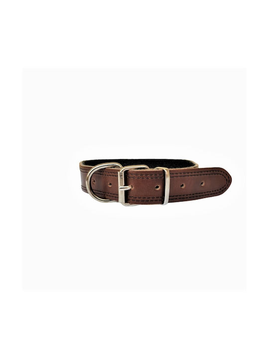 ByLeather Κολάρο Σκύλου Δερμάτινο σε Καφέ χρώμα Small 55cm