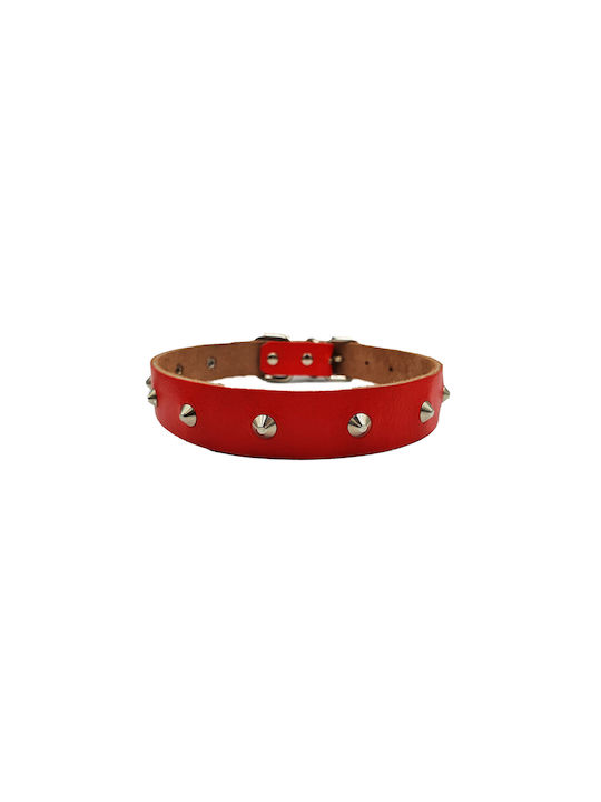 ByLeather Κολάρο Σκύλου Δερμάτινο σε Κόκκινο χρώμα Small 35cm