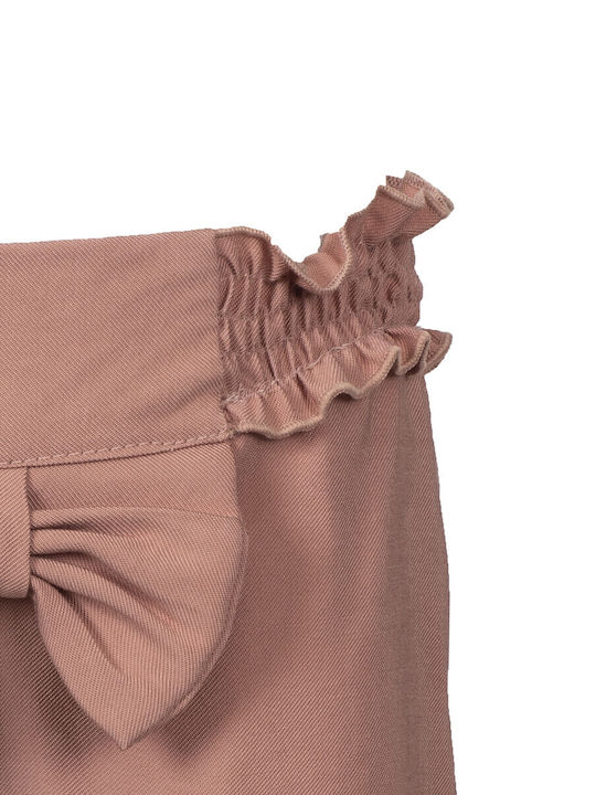 Pantalon Larg din Blugi pentru Copii Roz