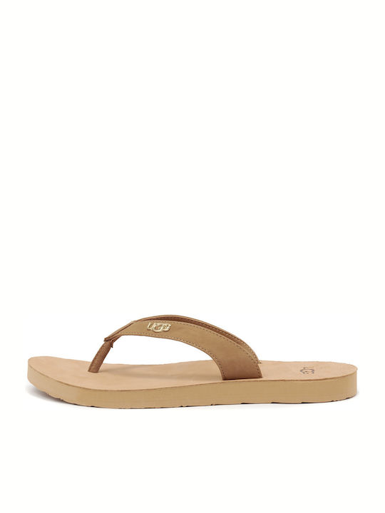 Tawney Leather Women's Flat Sandals in Brown Color