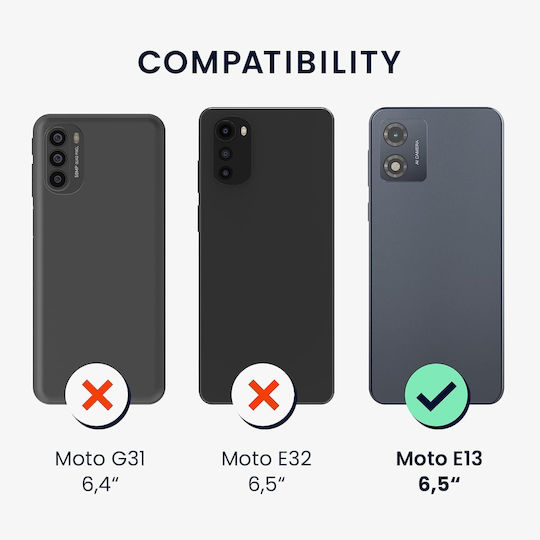KWmobile Back Cover Silicone with Strap Transparent (Moto E13)